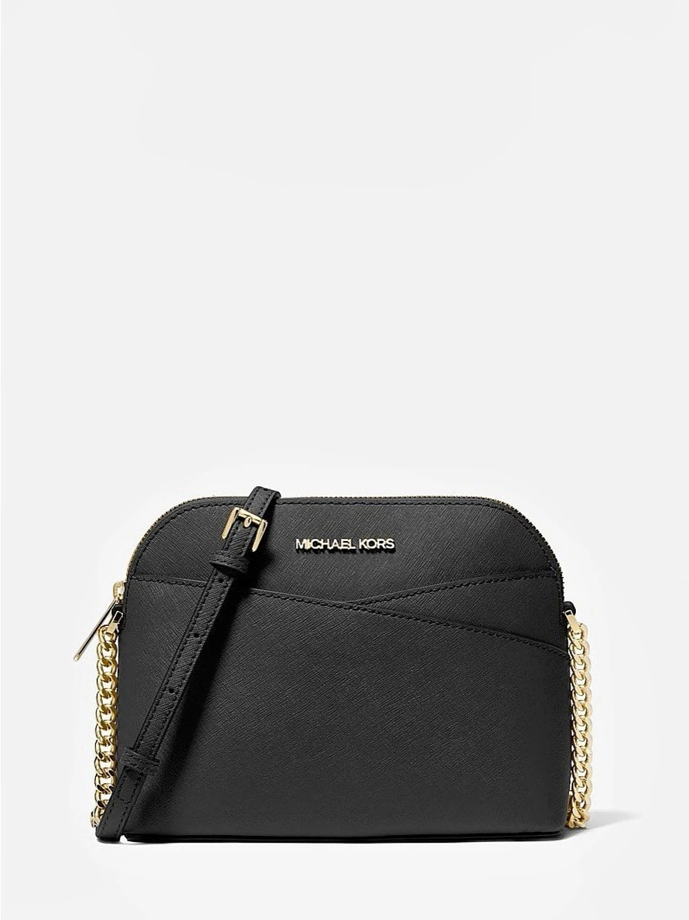 Michael Kors Jet Set Travel Medium Dome Crossbody Black Bag